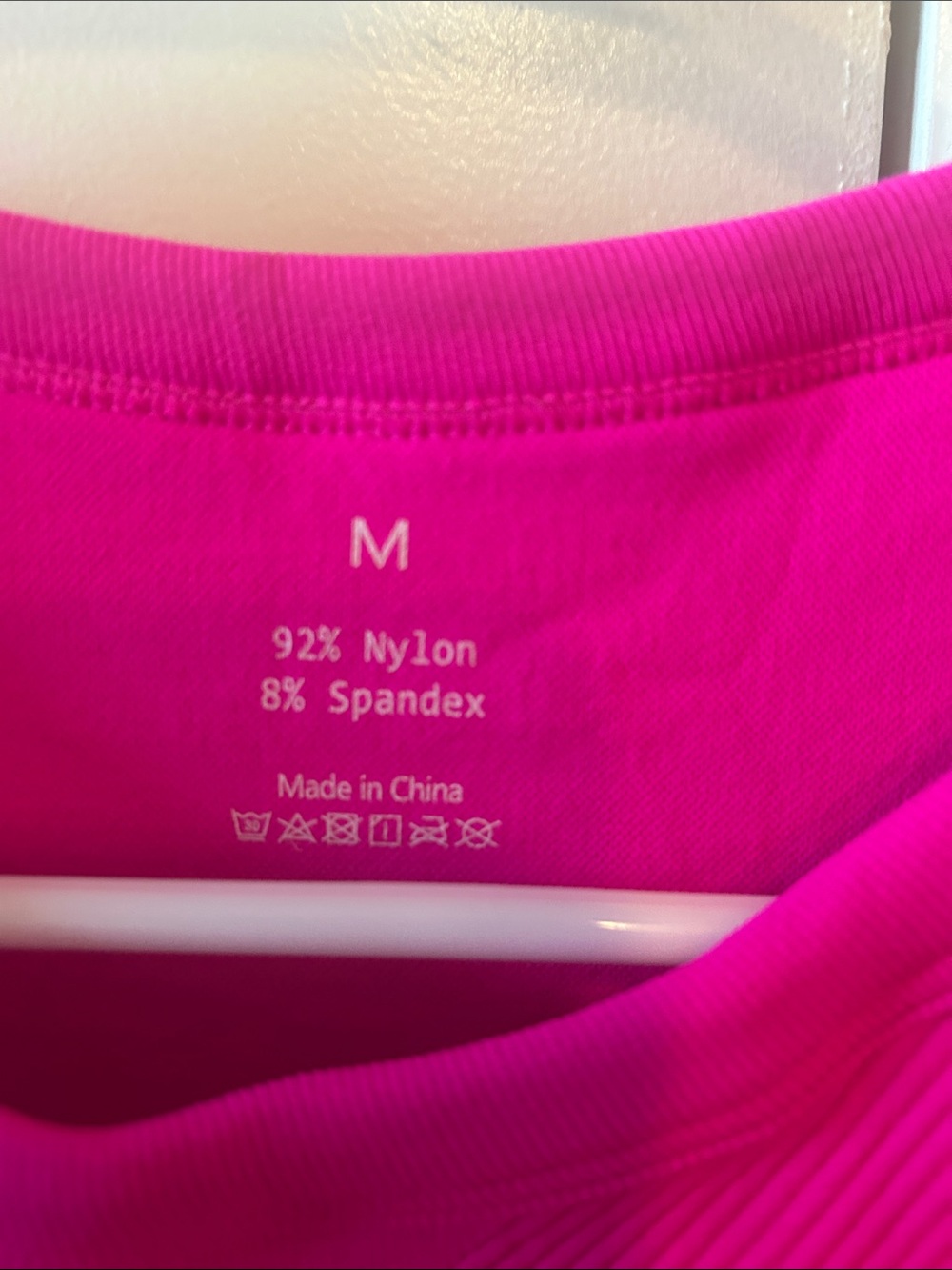 Hot Pink Built In Bra Workout Tank - Picture 4 of 4
